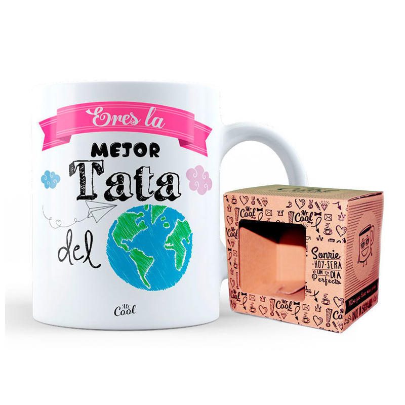 Taza cerámica frases Eres la mejor tata del mundo Kilumio