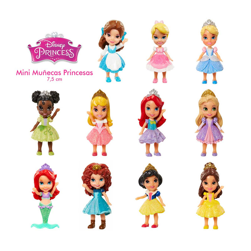 Expositor 12 Mini Muñecas Princesas Disney - Kilumio