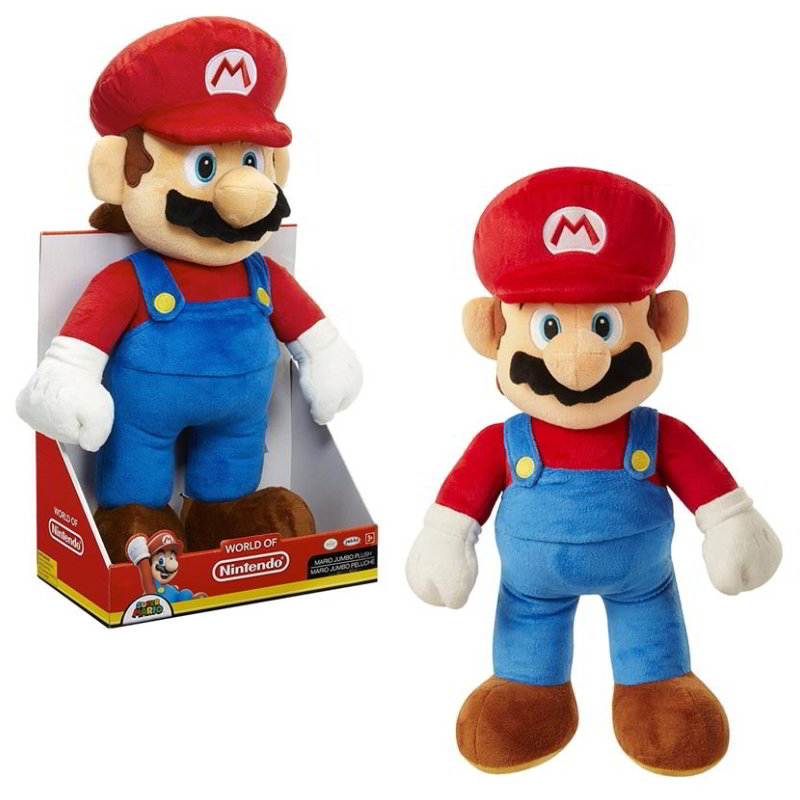 Peluche gigante 50cm Super Mario c/caja expositora