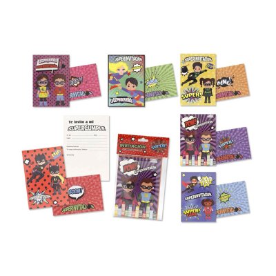 Wholesaler of Expositor tarjetas invitación Superheroes