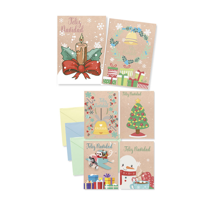 Distribuidor mayorista de Tarjetas navideñas c/sobres Navidad