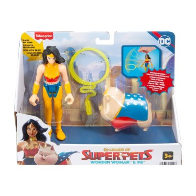 Playset figuras League of Superpets DC - Wonder Woman & PB