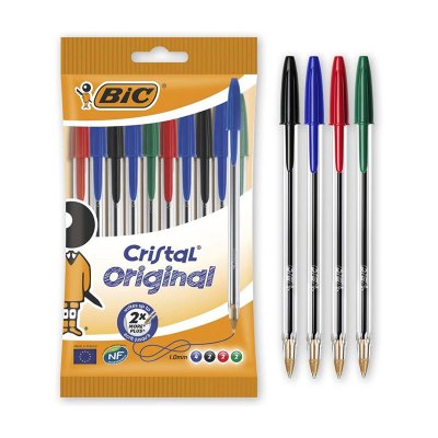 Distribuidor mayorista de Sobre bolígrafos Bic Cristal Original 4 colores 1.0mm