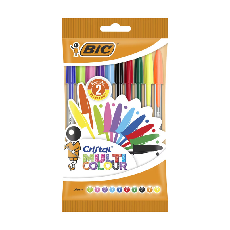 Distribuidor mayorista de Sobre bolígrafos Bic Cristal Multi Colour 10 colores 1.6mm