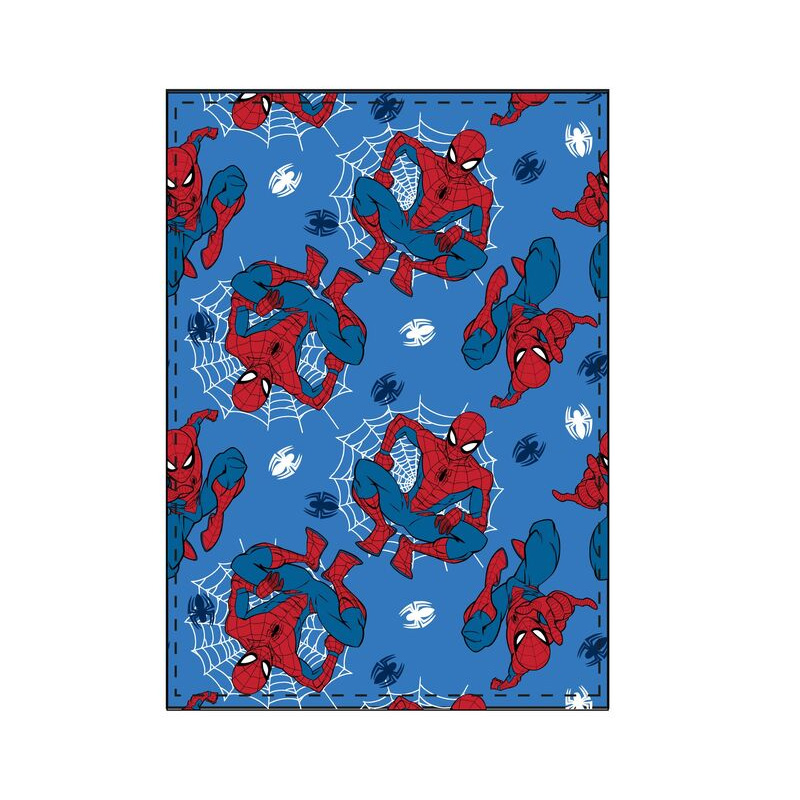 Manta coralina 100x140cm Spiderman Marvel - azul