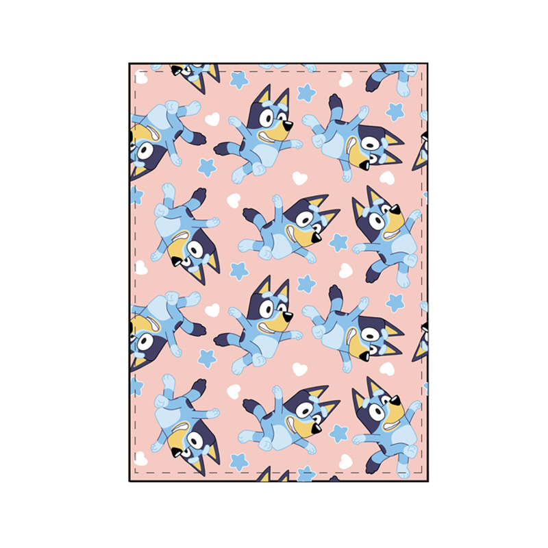 Manta coralina 100x140cm Bluey Happy - rosa
