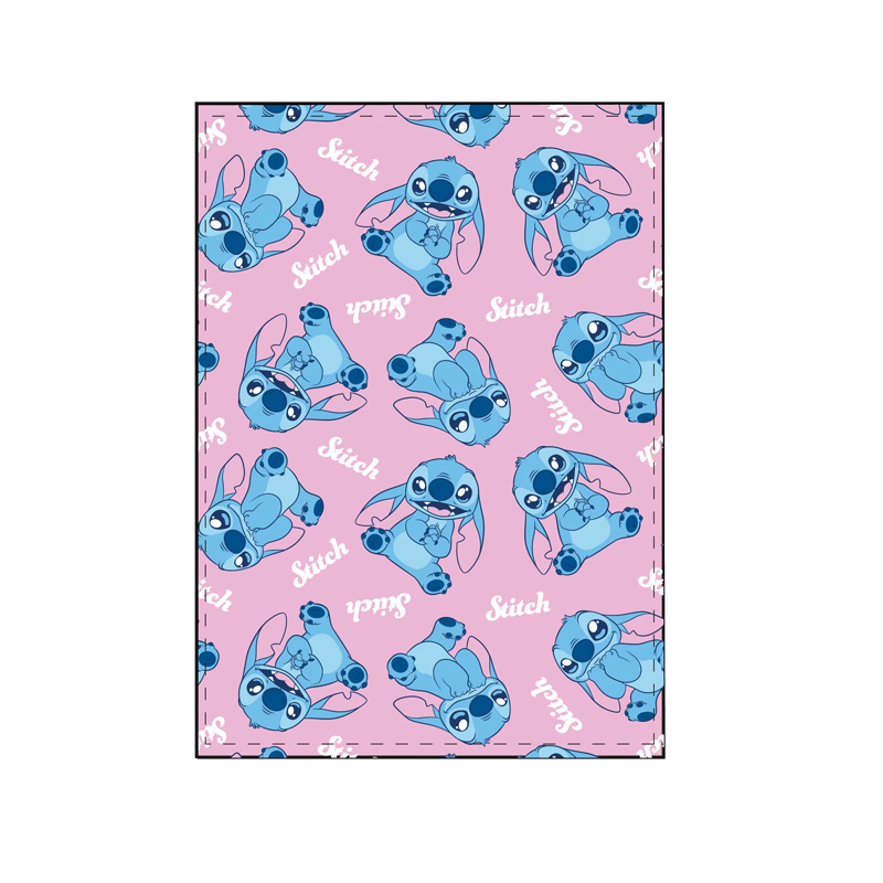 Manta coralina 100x140cm Stitch Disney - rosa