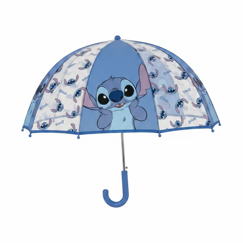 Paraguas automático burbuja transparente Stitch Disney 65cm