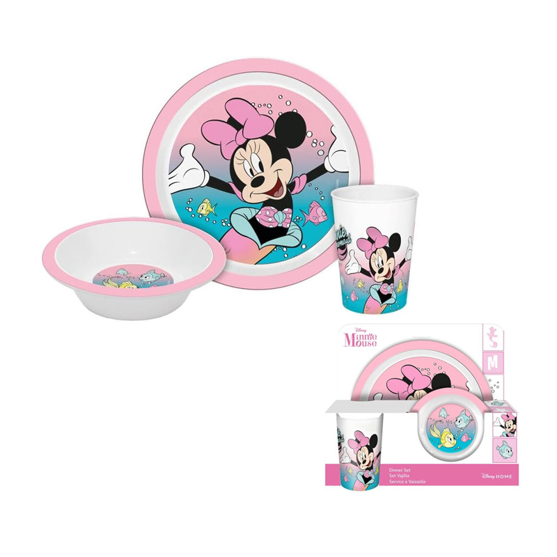 Set vajilla plástico Minnie Mouse