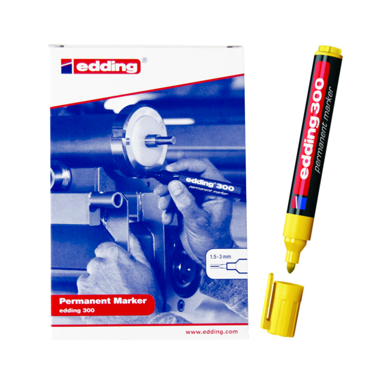 Distribuidor mayorista de Rotulador permanente Edding 300 05-amarillo 1.5-3mm