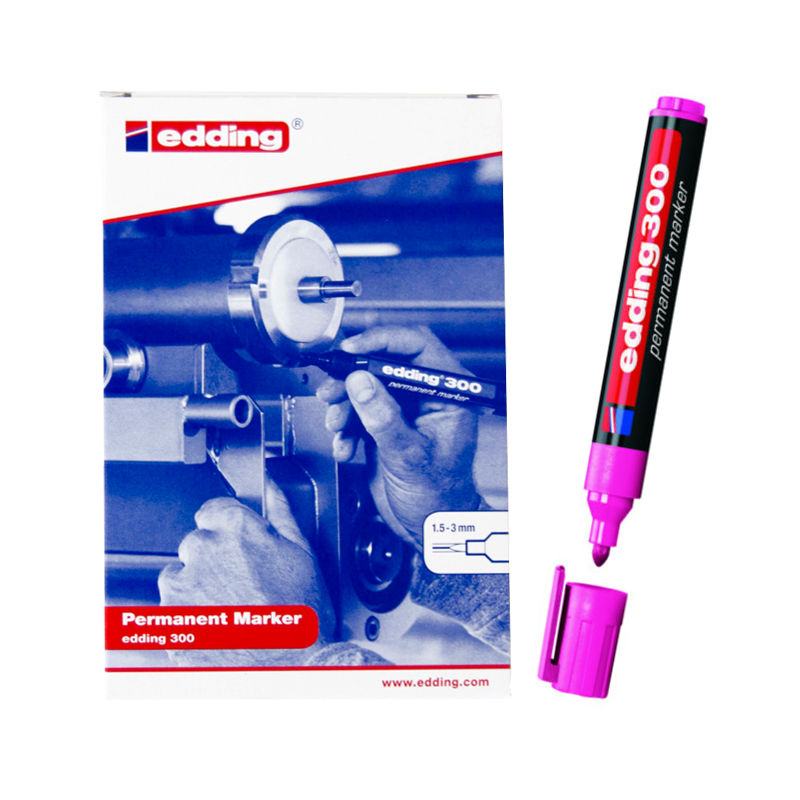 Distribuidor mayorista de Rotulador permanente Edding 300 09-rosa 1.5-3mm