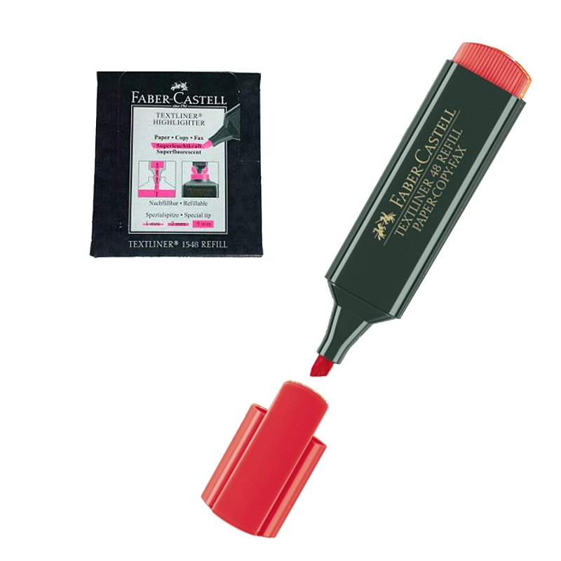 Marcador fluorescente Faber Castell Textliner 48 rojo