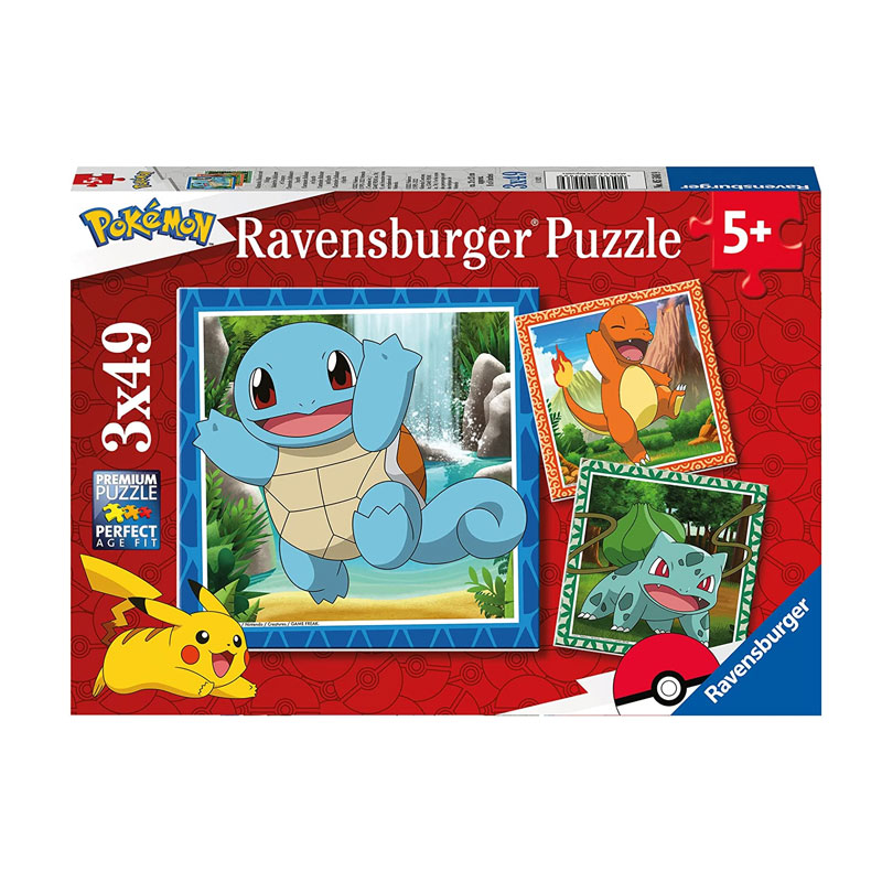 Puzzle Pikachu Pokémon 3x49pzs