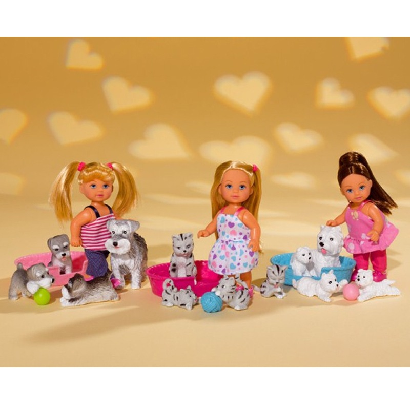 Distribuidor mayorista de Muñeca Evi Love Mascotas Hello Kitty modelo rubia perritos