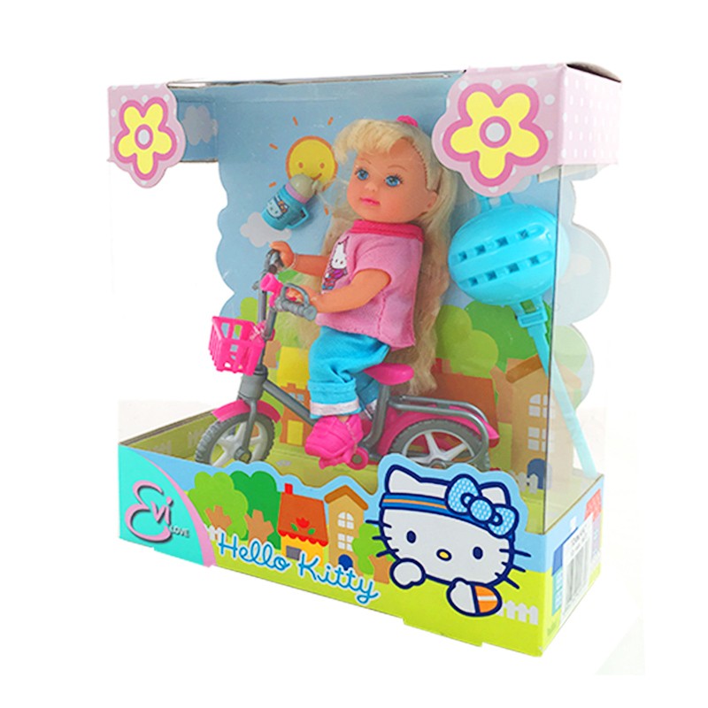 Distribuidor mayorista de Muñeca Evi Love Bicicleta Hello Kitty - modelo rubia