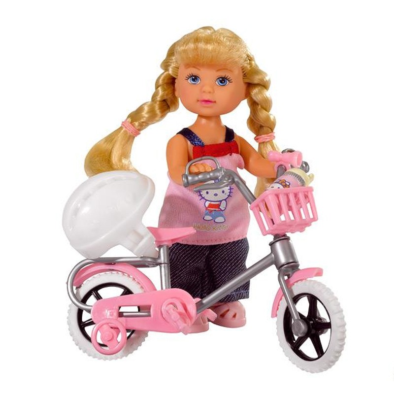 Distribuidor mayorista de Muñeca Evi Love Bicicleta Hello Kitty - modelo trenzas