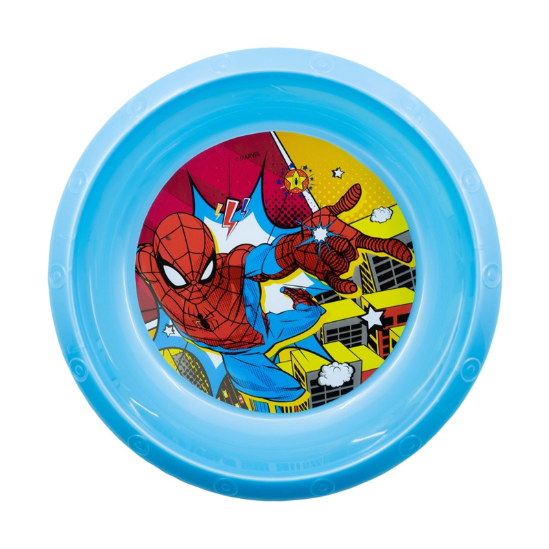 Cuenco plástico Spiderman - azul
