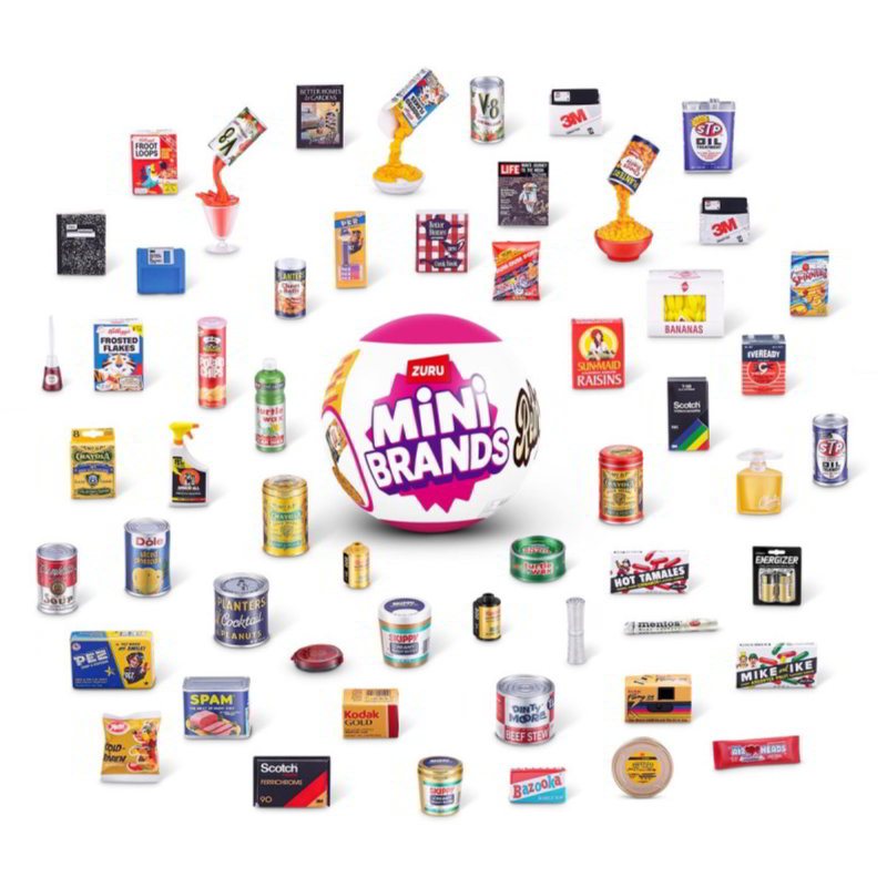 Distribuidor mayorista de Expositor Mini Brands Retro con 13 cápsulas sorpresa