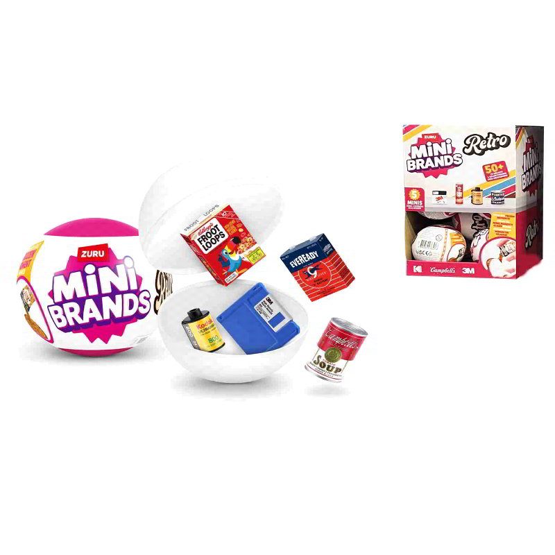 Distribuidor mayorista de Expositor Mini Brands Retro con 13 cápsulas sorpresa