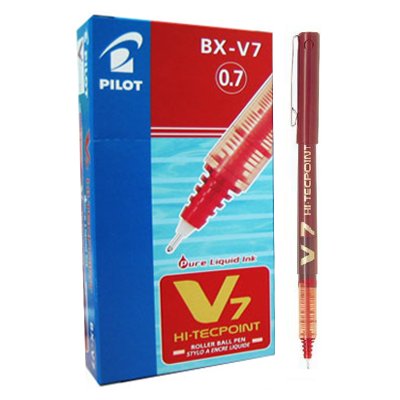 百乐 Pilot V7 针管走珠笔0.7mm 红色 批发