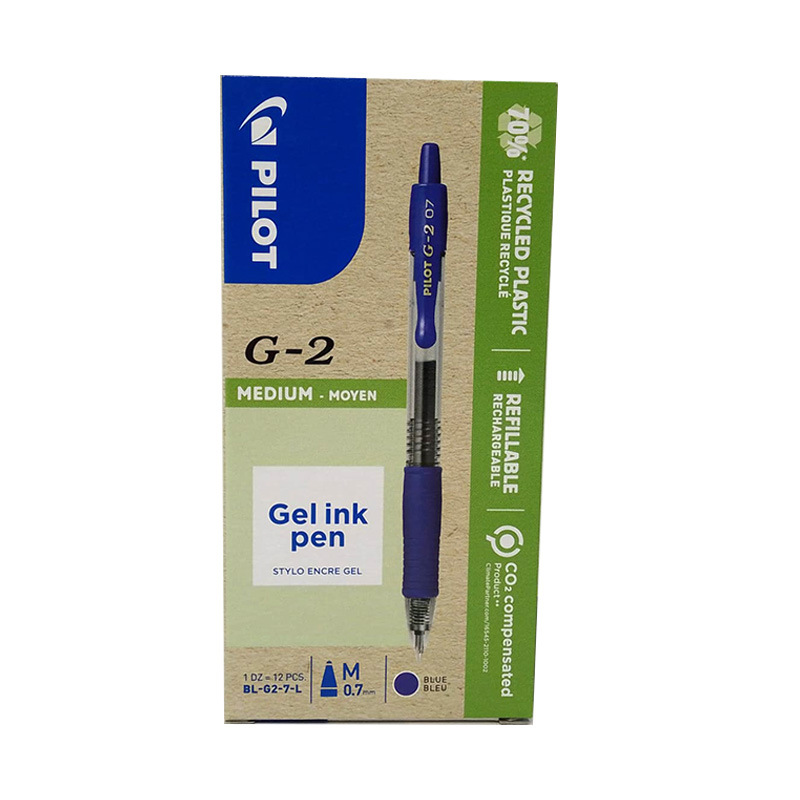 百乐 Pilot G2 按制啫喱笔0.7mm 蓝色 批发