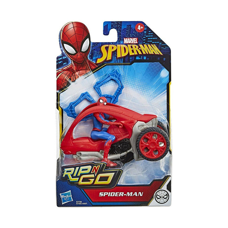 Figura Spiderman c/vehículo Rip n Go Marvel