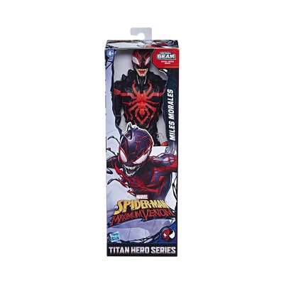 Figura Miles Morales Spiderman Maximum Venom 30cm Titan Hero Series