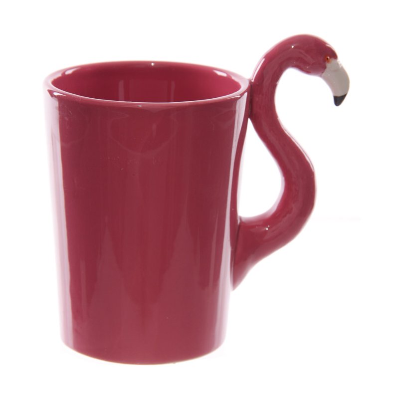 Distribuidor mayorista de Taza cerámica rosa asa forma Flamenco