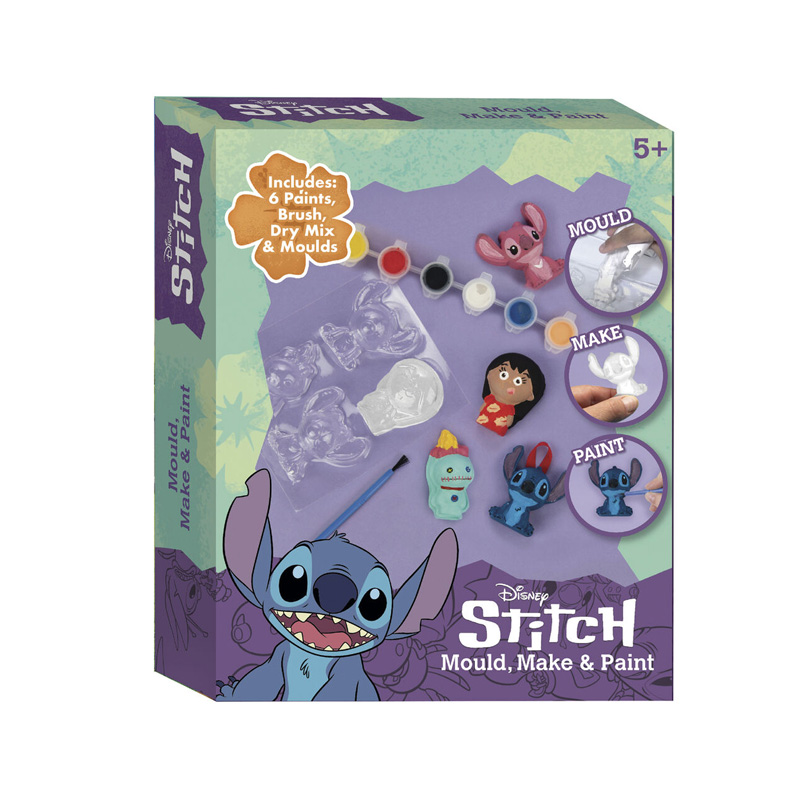 Set de escayola moldear y pintar Stitch Disney 15cm