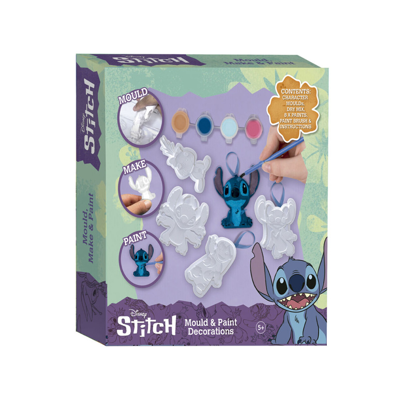 Set de escayola moldear y pintar Stitch Disney 20cm