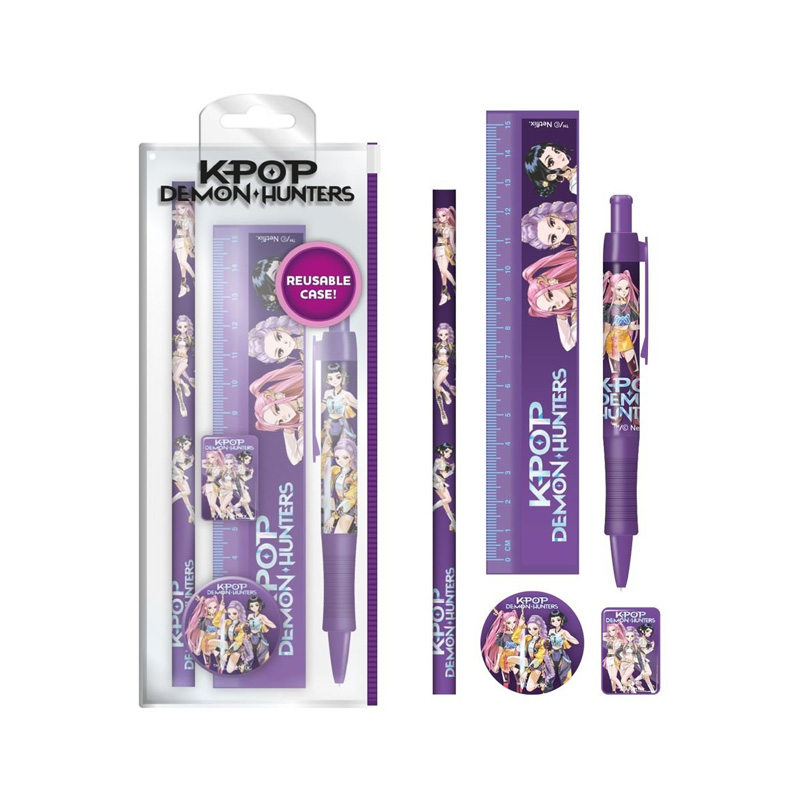 Set de papelería 5 piezas KPop Demon Hunters