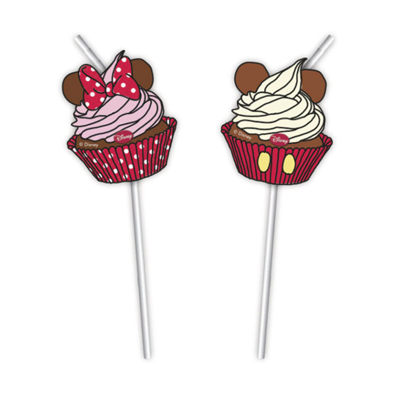 Distribuidor mayorista de Juego 6 pajitas Minnie & Mickey Mouse Cupcake