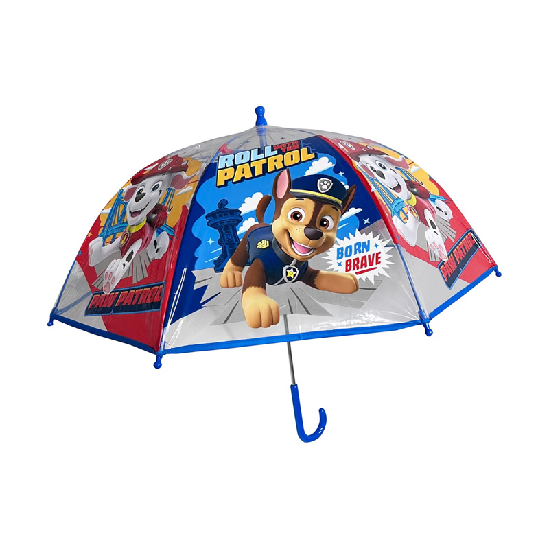 Paraguas manual burbuja transparente Paw Patrol 64cm