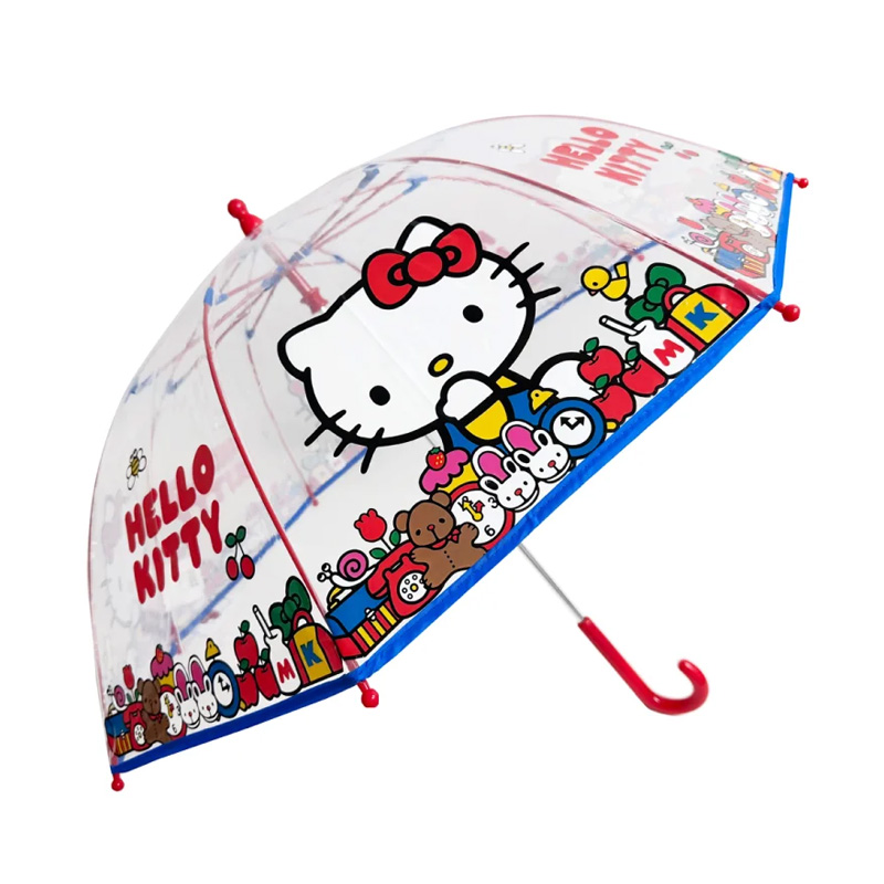 Paraguas manual burbuja transparente Hello Kitty 64cm