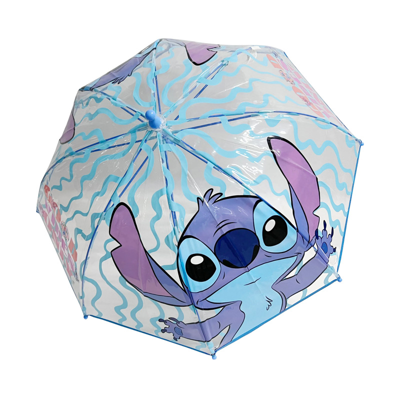 Paraguas manual burbuja transparente Stitch Disney 64cm