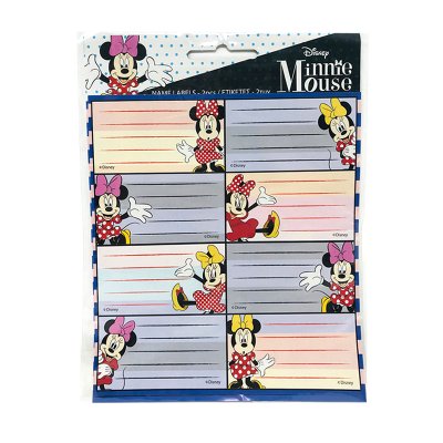 16 etiquetas adhesivas nombre Fun Minnie Mouse 批发