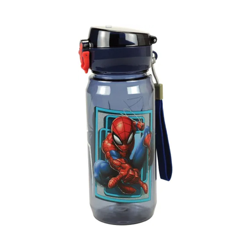 Botella robot pop up Spiderman Word of Webs 600ml
