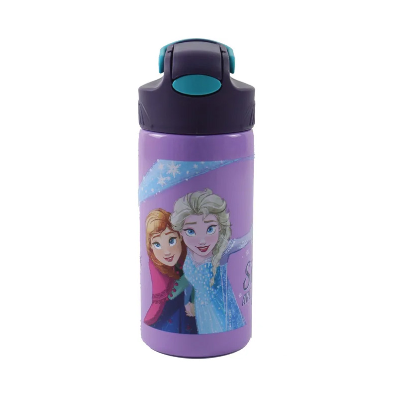 Botella aluminio Flip Frozen Ana & Elsa Disney 500ml