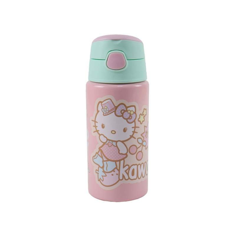 Botella aluminio Flip 500ml Hello Kitty Kawaii