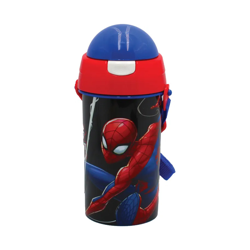 Cantimplora Pop Up 500ml Spiderman Web - azul
