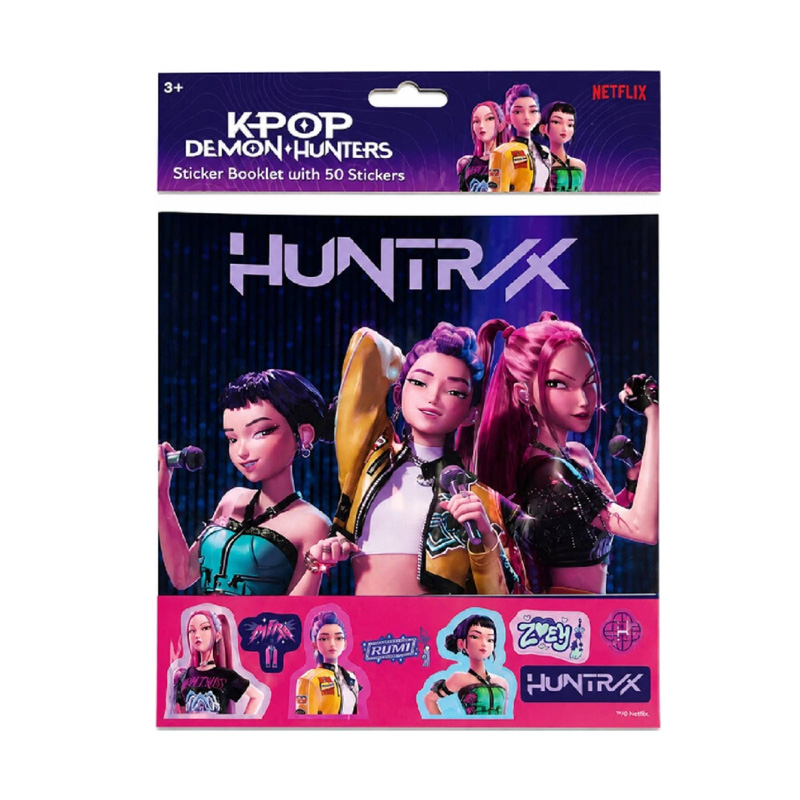 Librito de pegatinas c/50 pegatinas Cazadoras KPop Demon Hunters