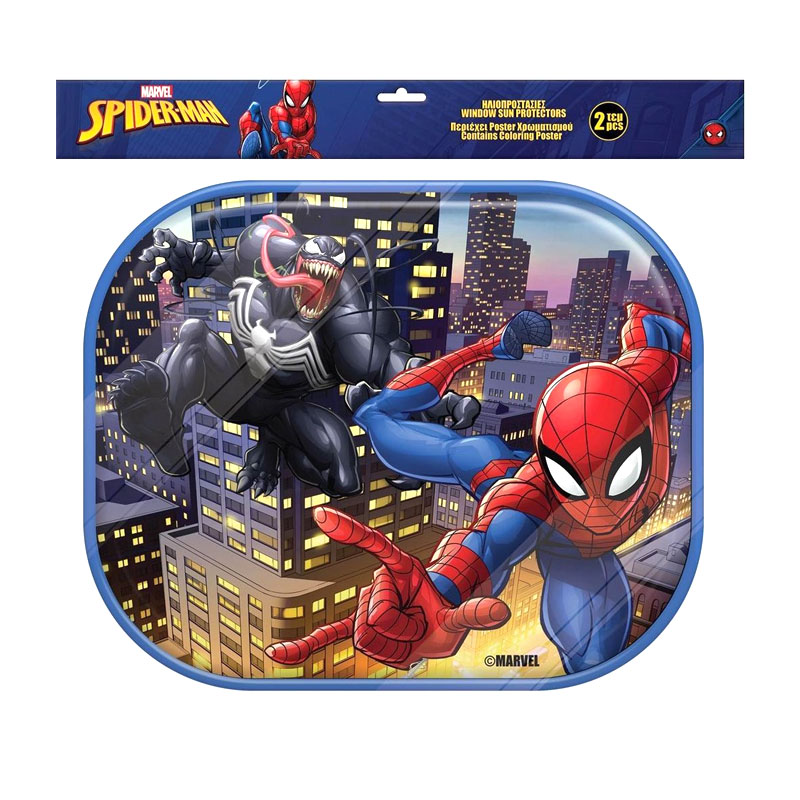 2 parasoles laterales Spiderman c/lámina colorear 批发