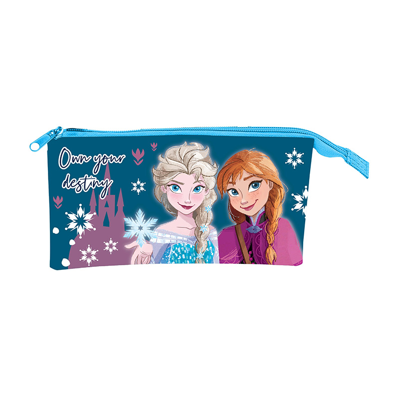 Estuche portatodo triple Frozen Ana & Elsa 22cm