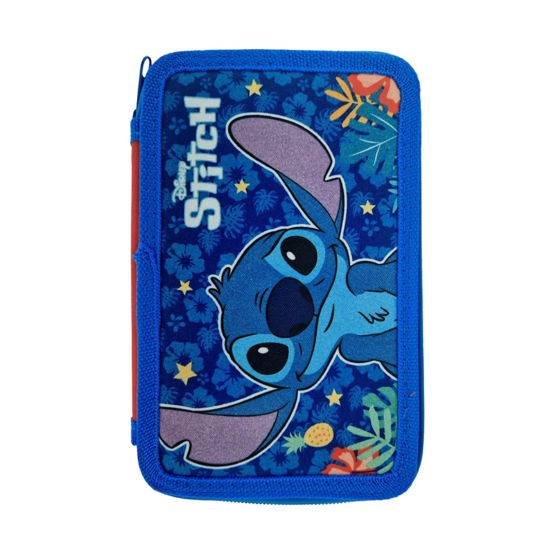 Plumier doble Stitch - azul