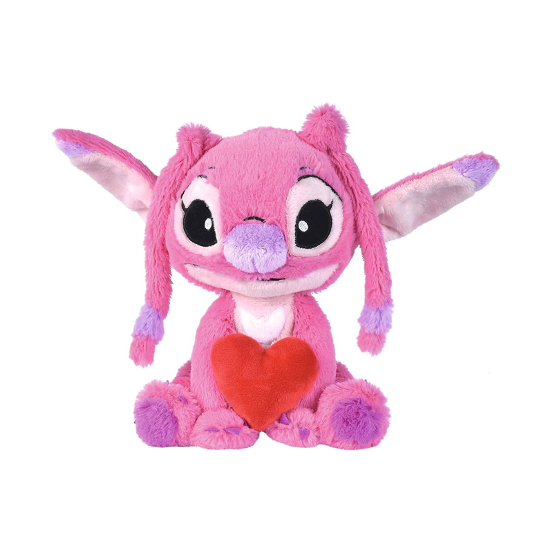 Peluche Angel c/corazón Stitch Disney 25cm
