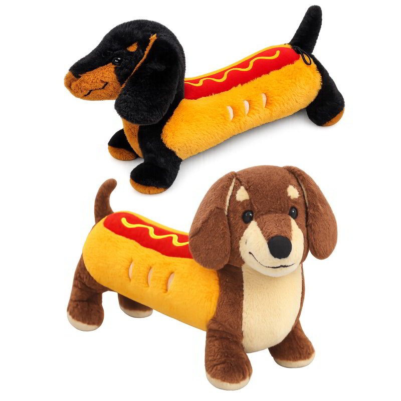 Peluche 37cm Perro salchicha Hot Dog