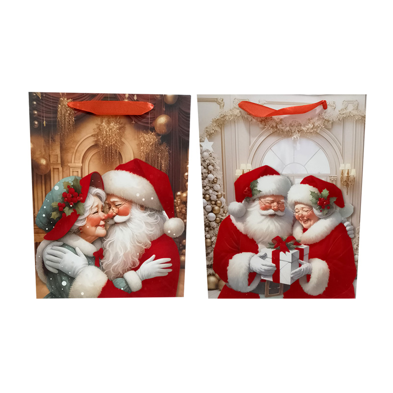 Bolsa de regalo Papá y Mamá Noel Navidad 24cm