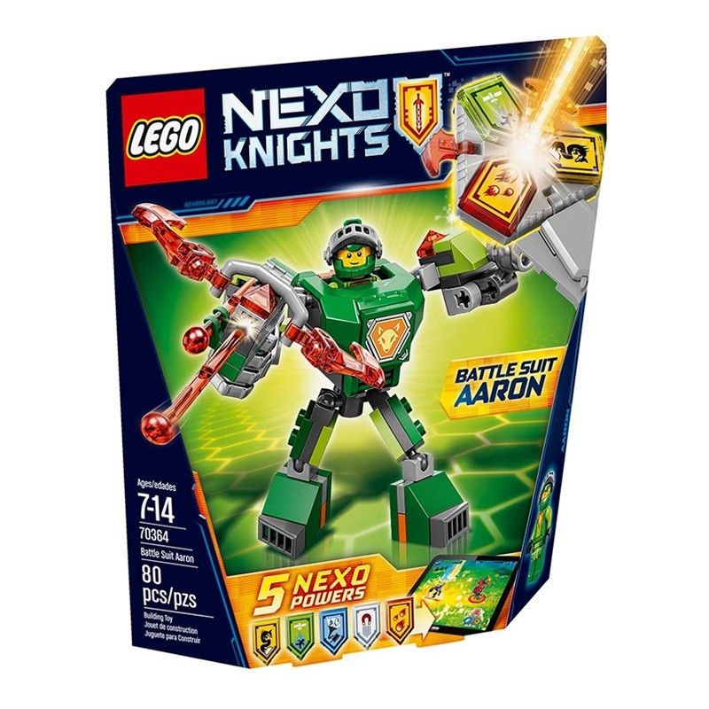 Distribuidor mayorista de Aaron con armadura de combate Lego Nexo Knights