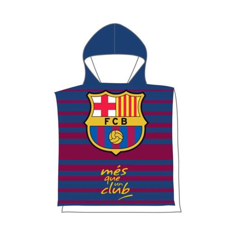 Poncho toalla microfibra 55x110cm FC Barcelona