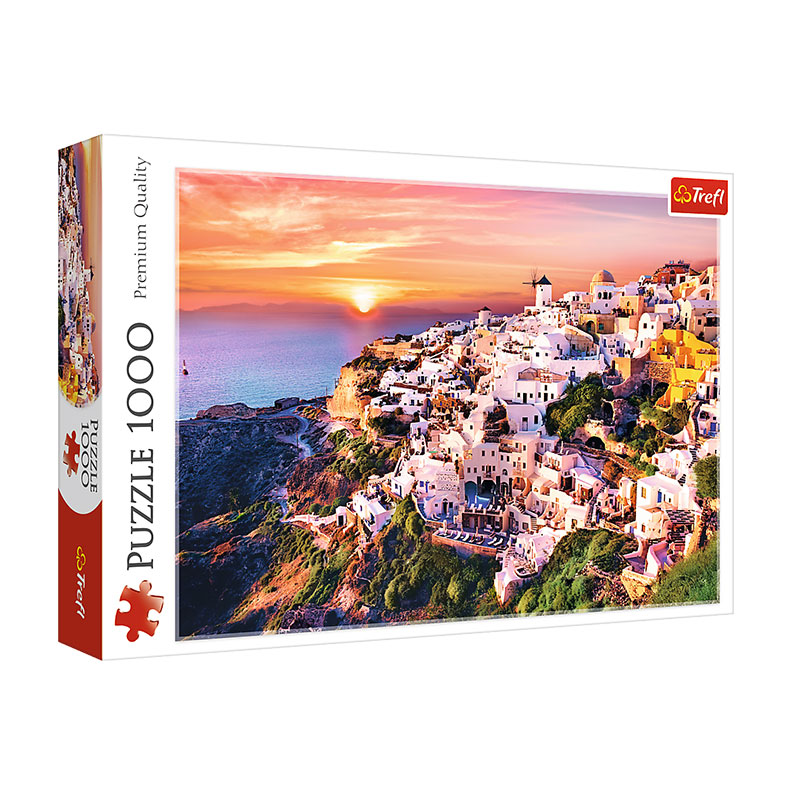 Puzzle Premium Quality Atardecer en Santorini 1000pzs